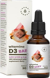 Gotas de vitamina D3 para bebés 30ml AURA HERBALS